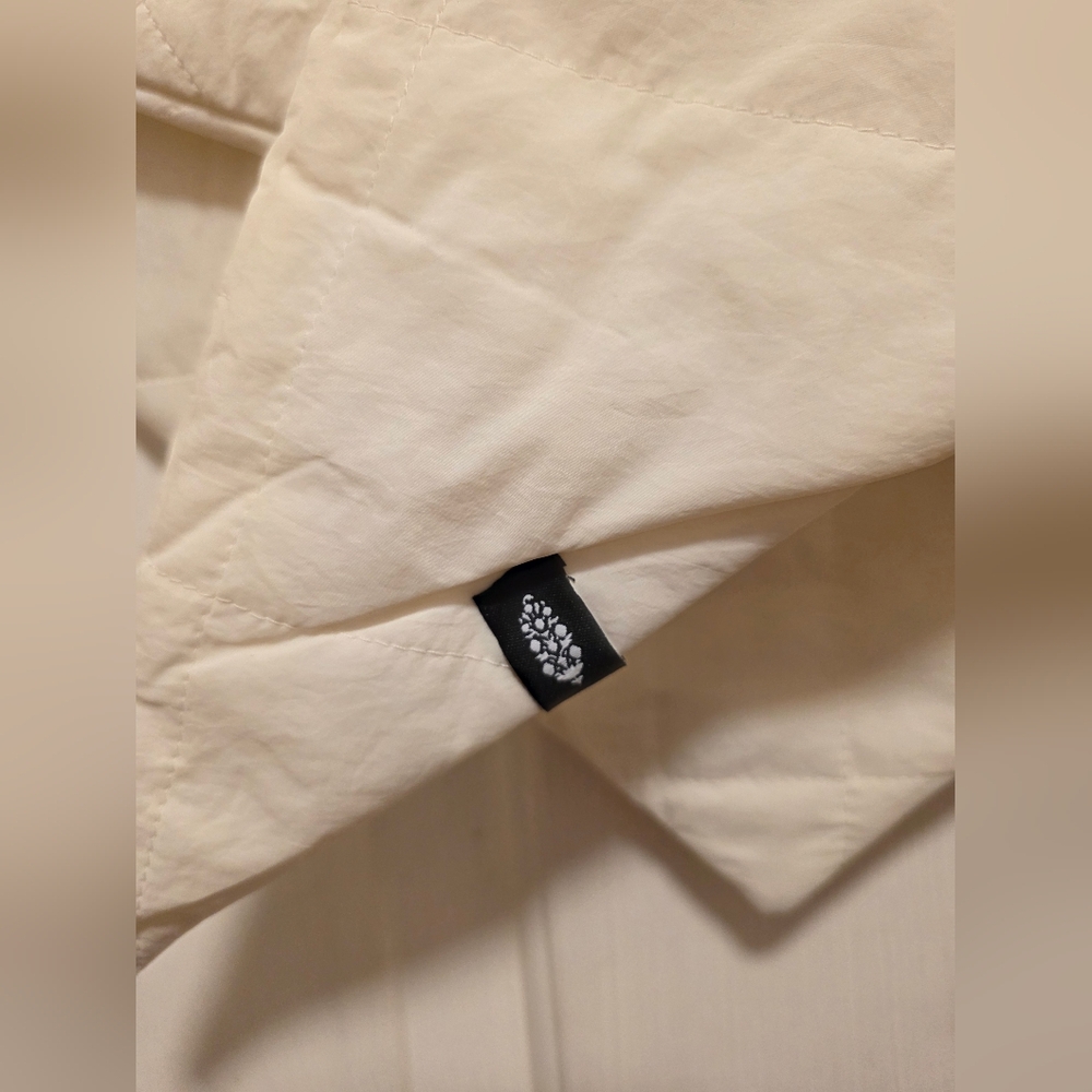 FP Movement by Free People Triangle Quilted Scarf in Ivory New Without Tags - Picture 5 of 8